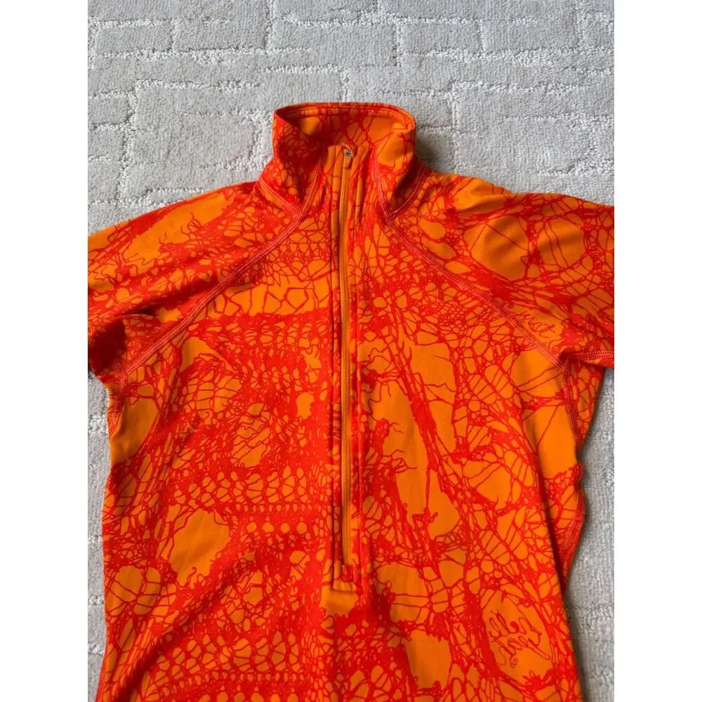 Woman's Nike Pro Hyperwarm Fitted 1/2 Zip Printed Top Womens Dri Fit
